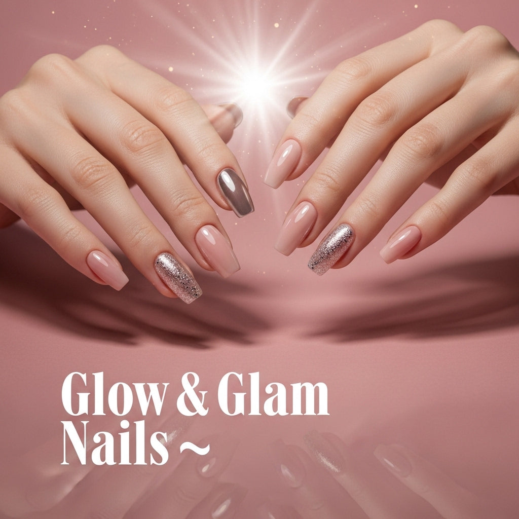 Woman using a grooming glove to brush a happy dog, removing loose fur indoors.